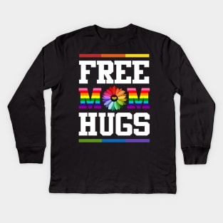 Free Mom Hugs Pride LGBT Kids Long Sleeve T-Shirt